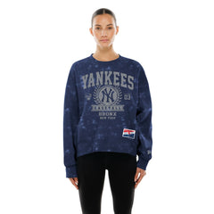 MLB New York Yankees New Era Women's Throwback Oversized Boxy Sweatshirt