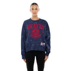 MLB Atlanta Braves New Era Women's Throwback Oversized Boxy Sweatshirt