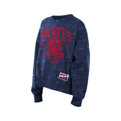 MLB Atlanta Braves New Era Women's Throwback Oversized Boxy Sweatshirt