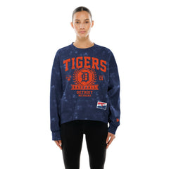 MLB Detroit Tigers New Era Women's Throwback Oversized Boxy Sweatshirt