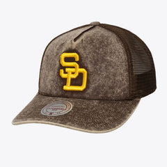 MLB San Diego Padres Mitchell & Ness Unisex Cooperstown Gameday Adjustable Trucker Hat