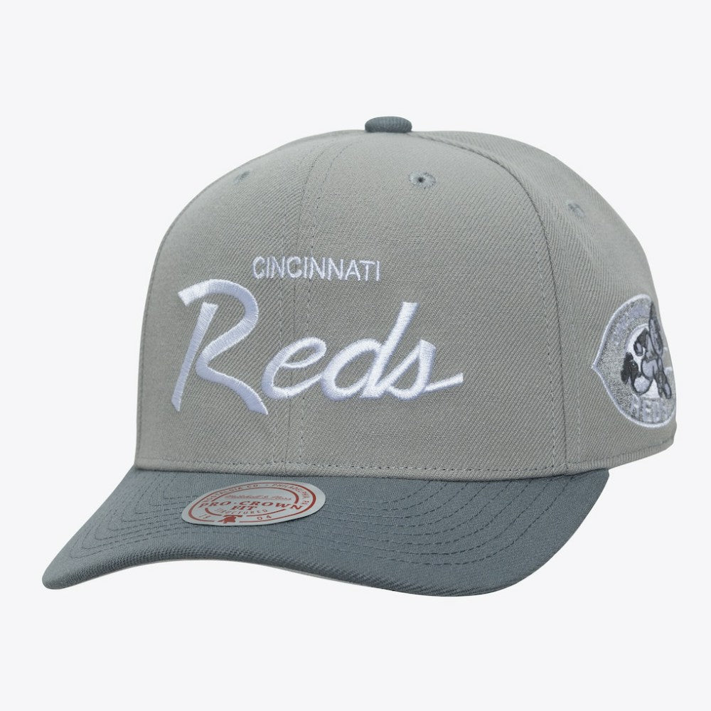 MLB Cincinnati Reds Mitchell & Ness Cooperstown Thunderstorm Head Coach Pro-Crown Adjustable Hat