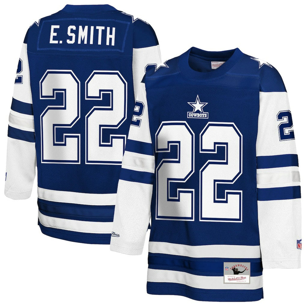 Emmitt Smith Youth Hockey Fashion Jersey - Dallas Cowboys