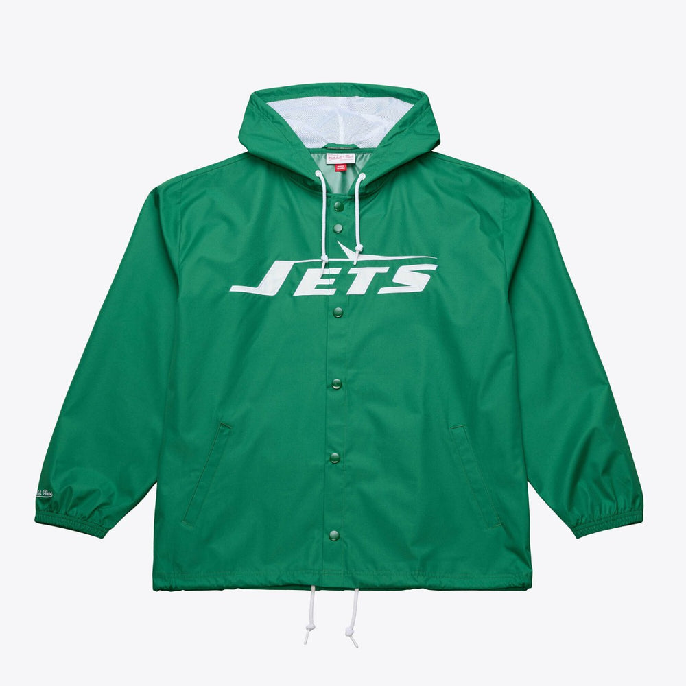 Coaches Full-Snap Hooded Windbreaker Jacket - New York Jets