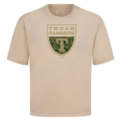 MLB Texas Rangers Levelwear Oversized Luxe Signature Knit Buckler T-Shirt