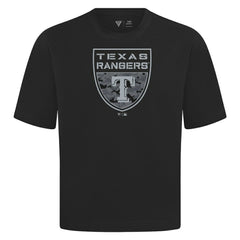 MLB Texas Rangers Levelwear Oversized Luxe Signature Knit Buckler T-Shirt