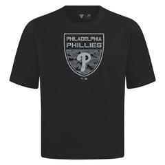 MLB Philadelphia Phillies Levelwear Oversized Luxe Signature Knit Buckler T-Shirt