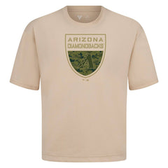 MLB Arizona Diamondbacks Levelwear Oversized Luxe Signature Knit Buckler T-Shirt
