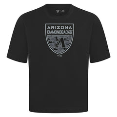 MLB Arizona Diamondbacks Levelwear Oversized Luxe Signature Knit Buckler T-Shirt