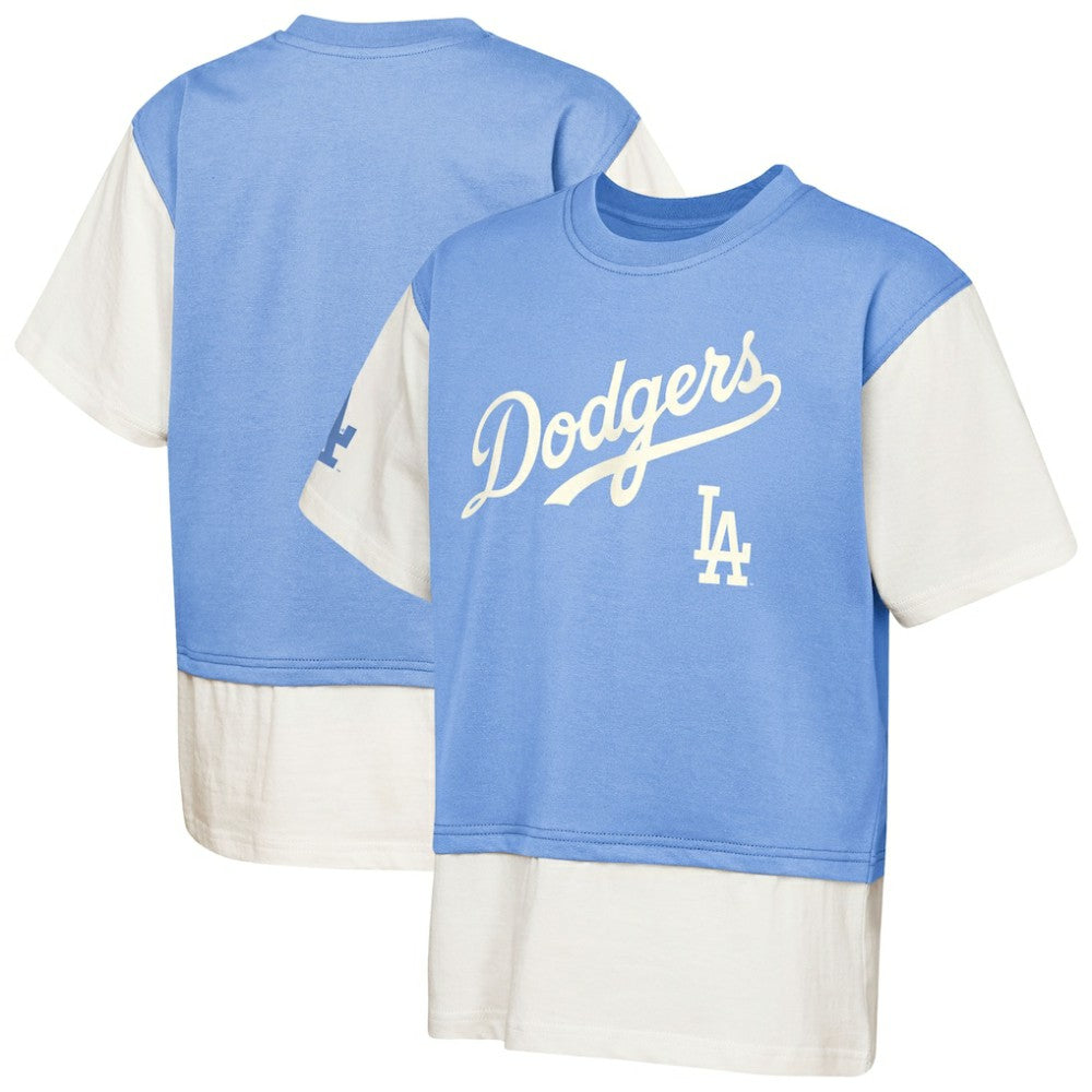 MLB Los Angeles Dodgers Outerstuff Youth Ultimate Pastels Premium Double Run T-Shirt