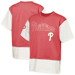 MLB Philadelphia Phillies Outerstuff Youth Ultimate Pastels Premium Double Run T-Shirt