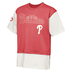 MLB Philadelphia Phillies Outerstuff Youth Ultimate Pastels Premium Double Run T-Shirt