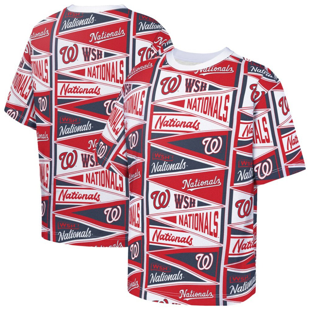MLB Washington Nationals Outerstuff Youth All-Over Pennant T-Shirt