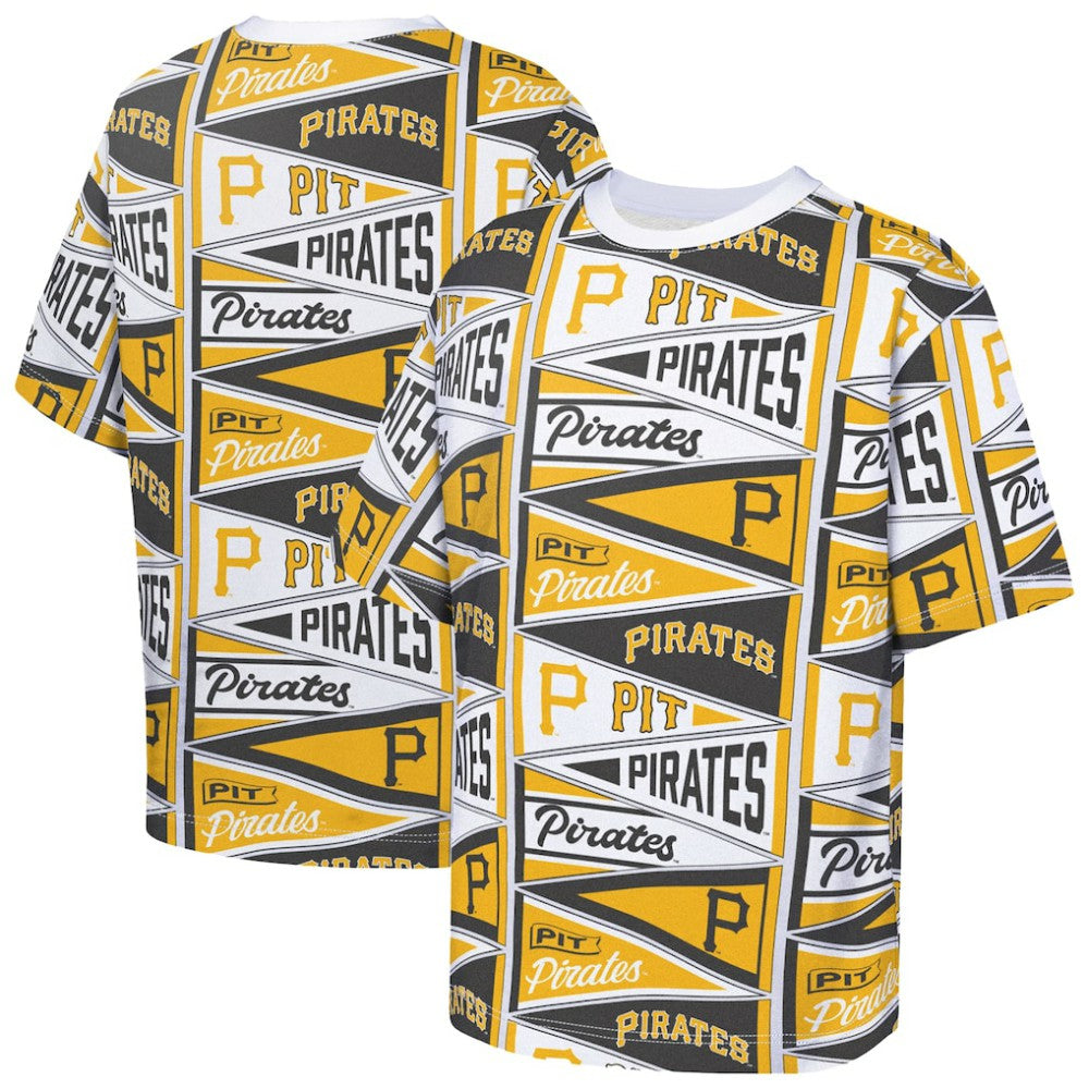 MLB Pittsburgh Pirates Outerstuff Youth All-Over Pennant T-Shirt