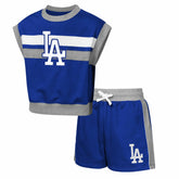 MLB Los Angeles Dodgers Outerstuff Youth Big League Short Stop T-Shirt & Shorts Set