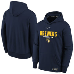 MLB Milwaukee Brewers Nike Youth Authentic Collection Therma-FIT Hoodie