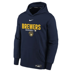 MLB Milwaukee Brewers Nike Youth Authentic Collection Therma-FIT Hoodie