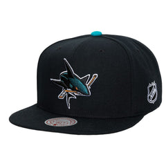 NHL Black San Jose Sharks Mitchell & Ness Legendary Away Snapback Hat