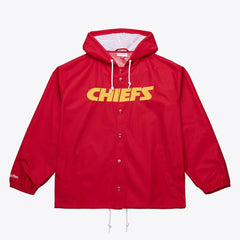 Coaches Full-Snap Hooded Windbreaker Jacket - Kansas City Chiefs