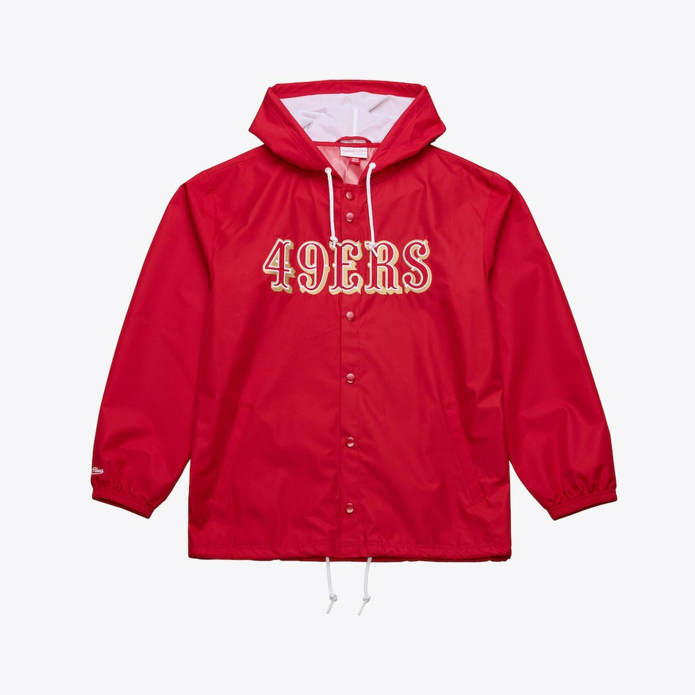 Coaches Full-Snap Hooded Windbreaker Jacket - San Francisco 49ers