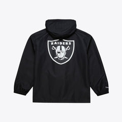 Coaches Full-Snap Hooded Windbreaker Jacket - Las Vegas Raiders