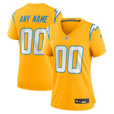 Women's Alternate Charger Power Game Custom Jersey - Los Angeles Chargers