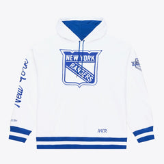 NHL White New York Rangers Mitchell & Ness Arctic Fleece Hoodie