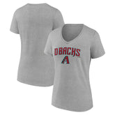 MLB Arizona Diamondbacks Women's Team Lockup V-Neck T-Shirt
