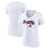 MLB Atlanta Braves Women's Team Lockup V-Neck T-Shirt