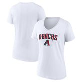 MLB Arizona Diamondbacks Women's Team Lockup V-Neck T-Shirt
