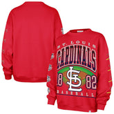 MLB St. Louis Cardinals '47 Women's Trendy Team Go Big Oversized Sweatshirt