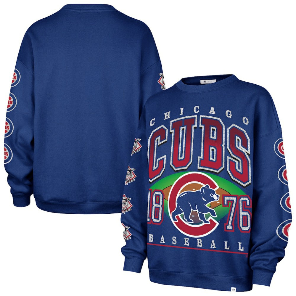 MLB Chicago Cubs '47 Women's Trendy Team Go Big Oversized Sweatshirt