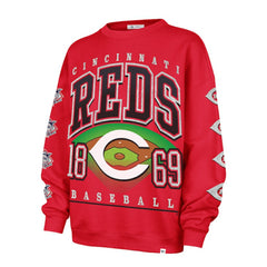 MLB Cincinnati Reds '47 Women's Trendy Team Go Big Oversized Sweatshirt