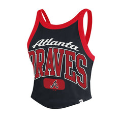 MLB Atlanta Braves '47 Women's Trendy Team Rally Sporty Cropped Racerback Tank Top