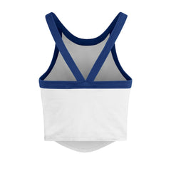 MLB Los Angeles Dodgers '47 Women's Trendy Team Rally Sporty Cropped Racerback Tank Top