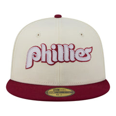 MLB Philadelphia Phillies New Era Two-Tone Stitch 59FIFTY Fitted Hat