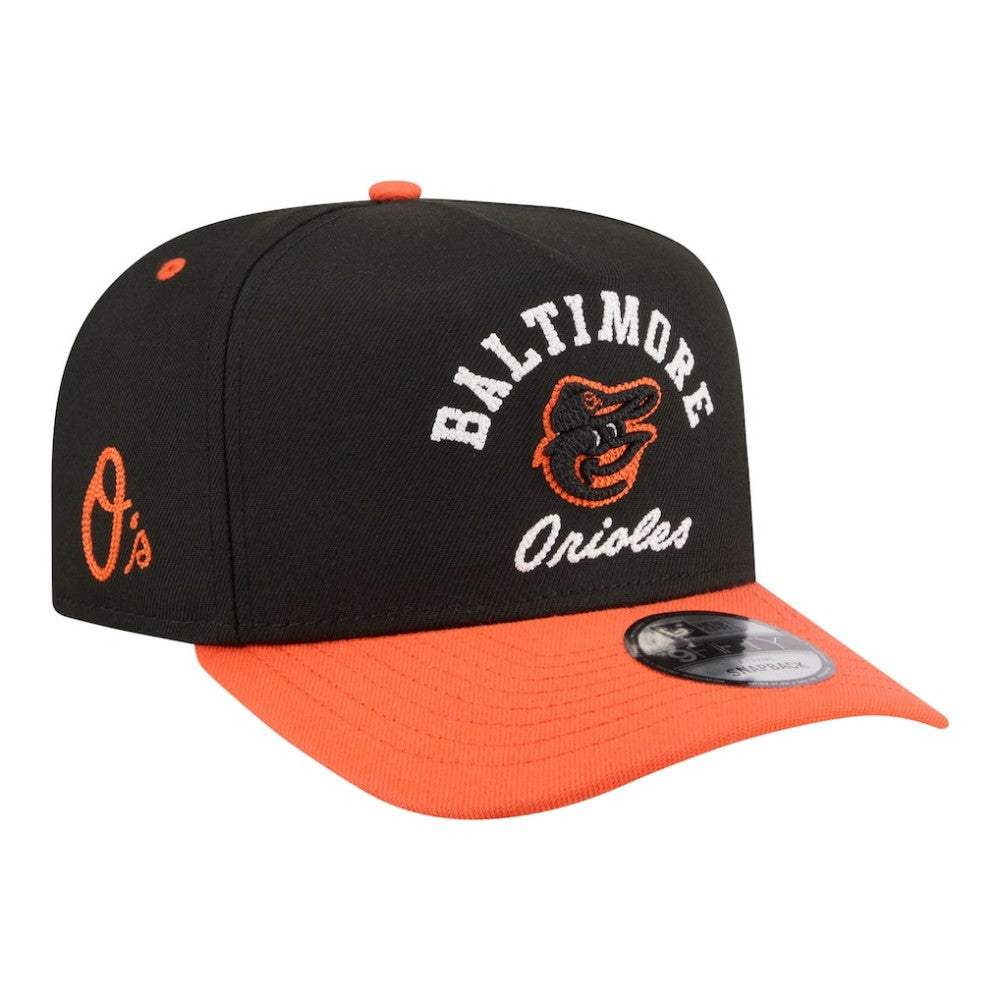 MLB Baltimore Orioles New Era Arched A-Frame 9FIFTY Adjustable Hat