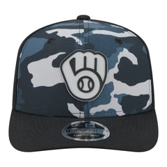 MLB Milwaukee Brewers New Era Tonal Camo 9SEVENTY Stretch-Snap Hat