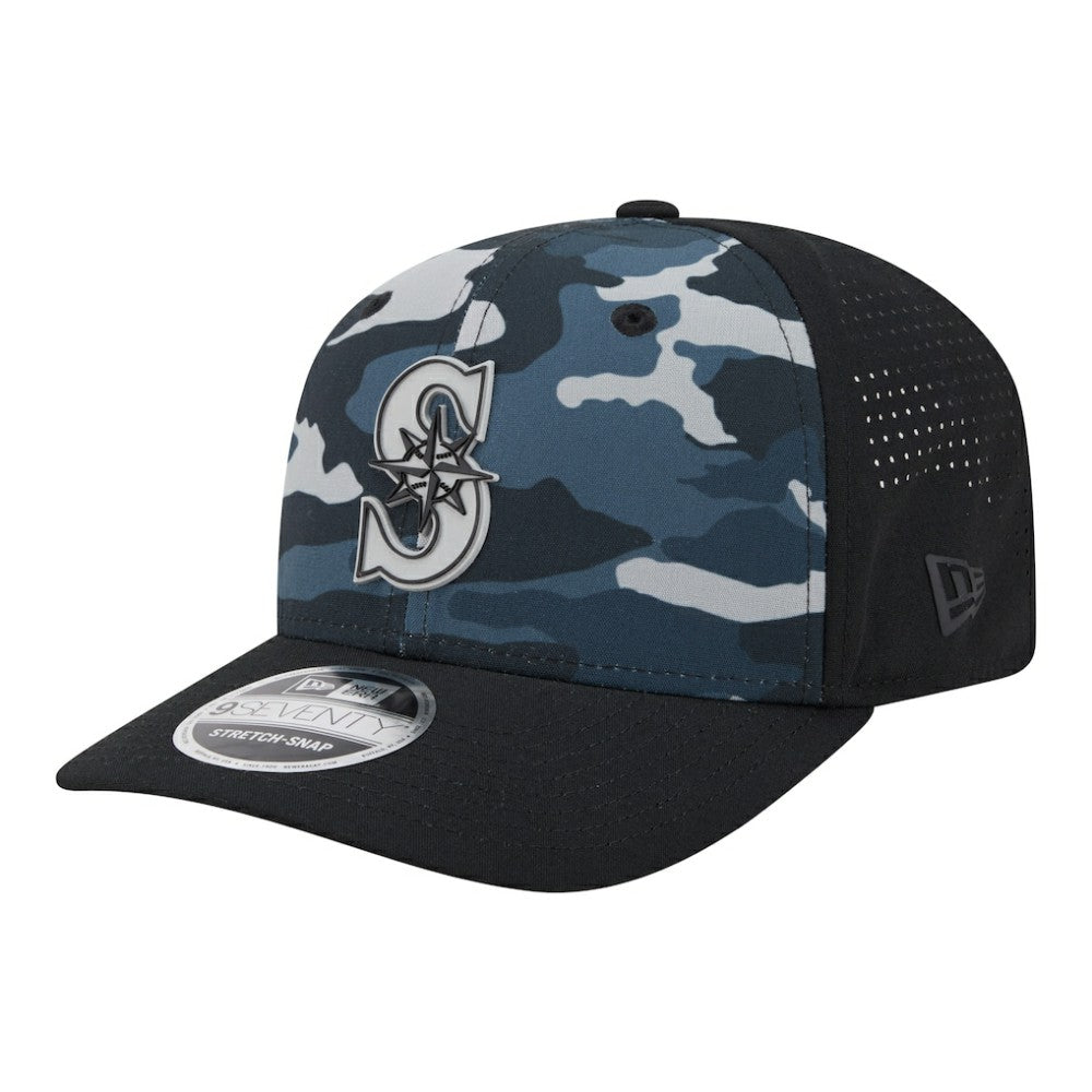 MLB Seattle Mariners New Era Tonal Camo 9SEVENTY Stretch-Snap Hat