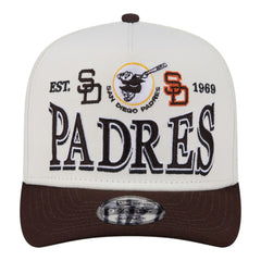 MLB San Diego Padres New Era Throwback Tri-Hit A-Frame 9FIFTY Adjustable Hat