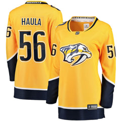 NHL Gold Erik Haula Nashville Predators Fanatics Women's Home Breakaway Player Jersey