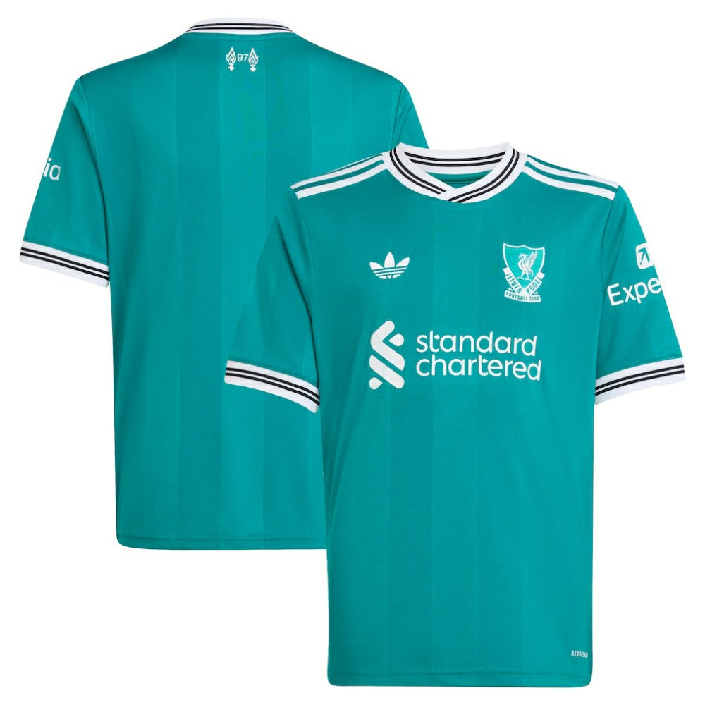 Liverpool Youth 2025/26 Third Replica Jersey - Adidas Green