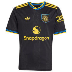 Manchester United Youth 2025/26 Third Replica Jersey - Adidas Black
