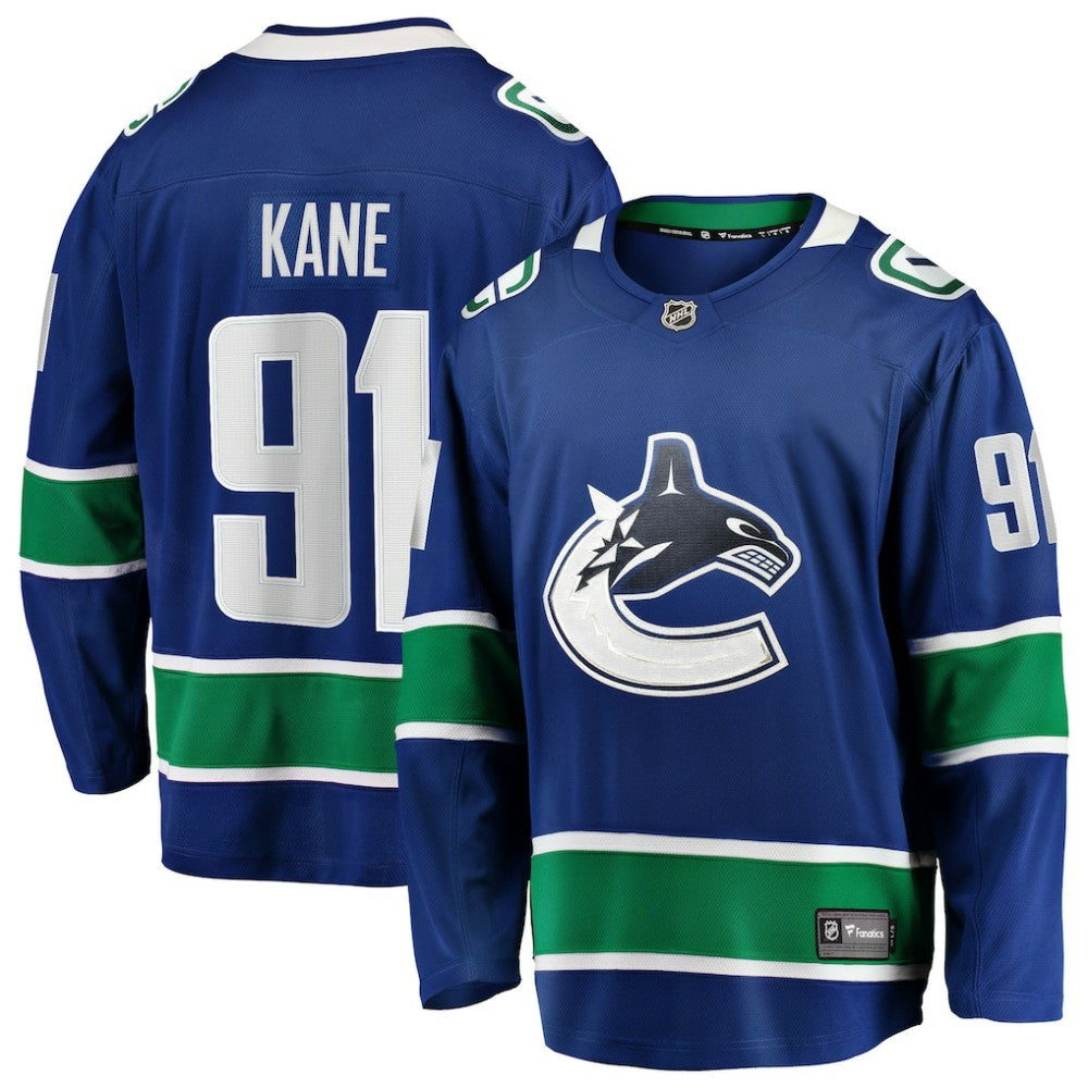 NHL Blue Evander Kane Vancouver Canucks Fanatics Home Breakaway Jersey