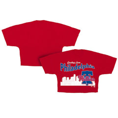 MLB Philadelphia Phillies Fanatics Women's Skyline Crop T-Shirt