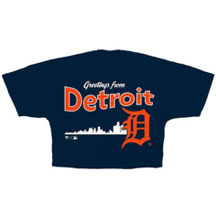 MLB Detroit Tigers Fanatics Women's Skyline Crop T-Shirt