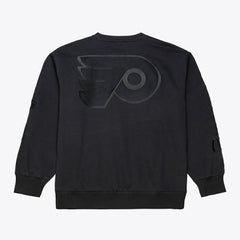 NHL Black Philadelphia Flyers Mitchell & Ness Phantom Fleece Crew Neck Sweatshirt