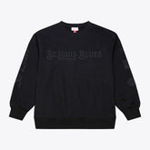 NHL Black St. Louis Blues Mitchell & Ness Phantom Fleece Crew Neck Sweatshirt