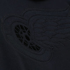 NHL Black Detroit Red Wings Mitchell & Ness Phantom Fleece Hoodie