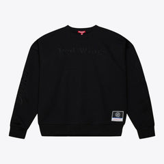 NHL Black Detroit Red Wings Mitchell & Ness Unisex Phantom Fleece Crew Neck Sweatshirt